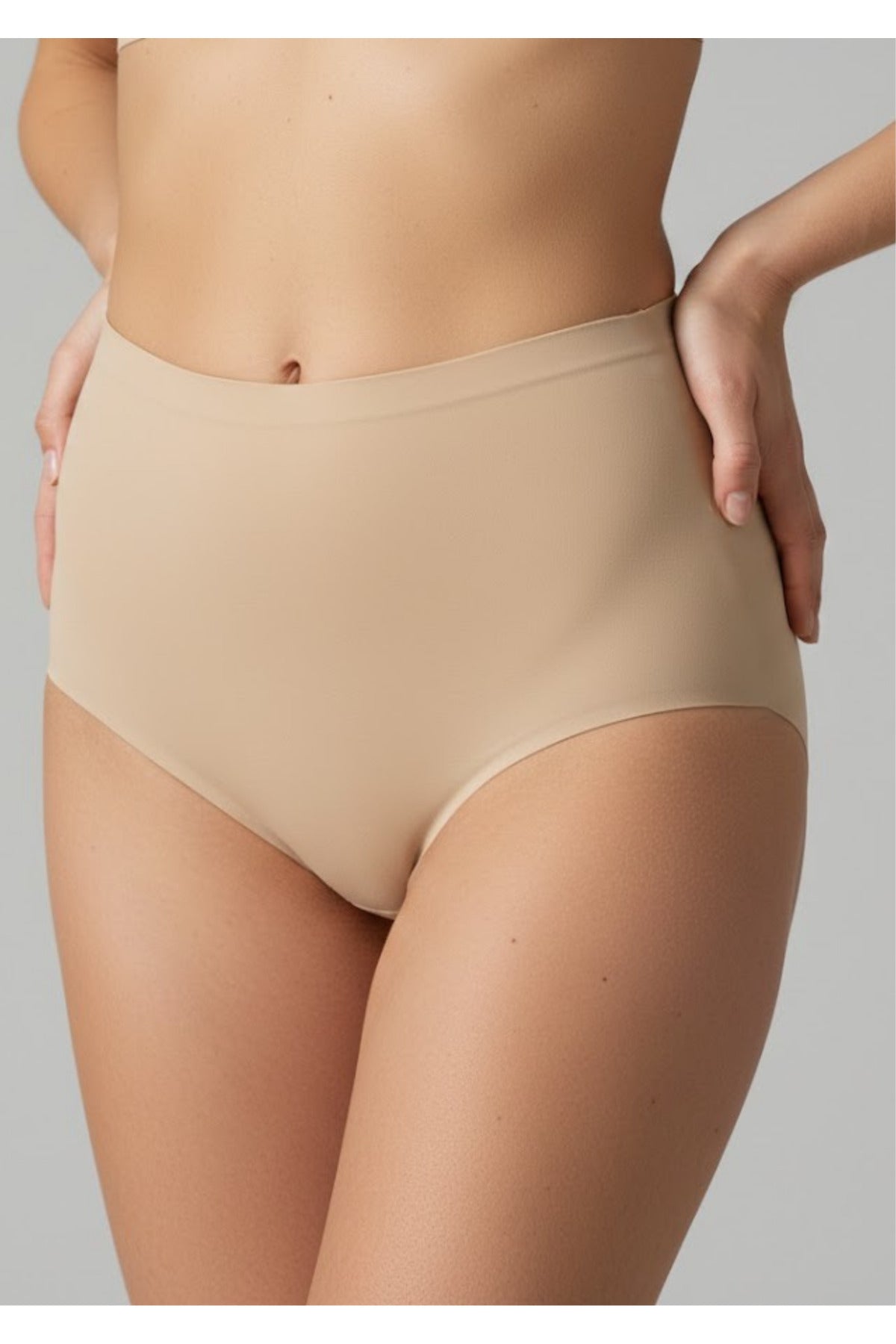 Lazer Kesim İz Yapmayan Yüksek Bel Slip 2'li Korse - Dikişsiz Toparlayıcı Korse Slip
