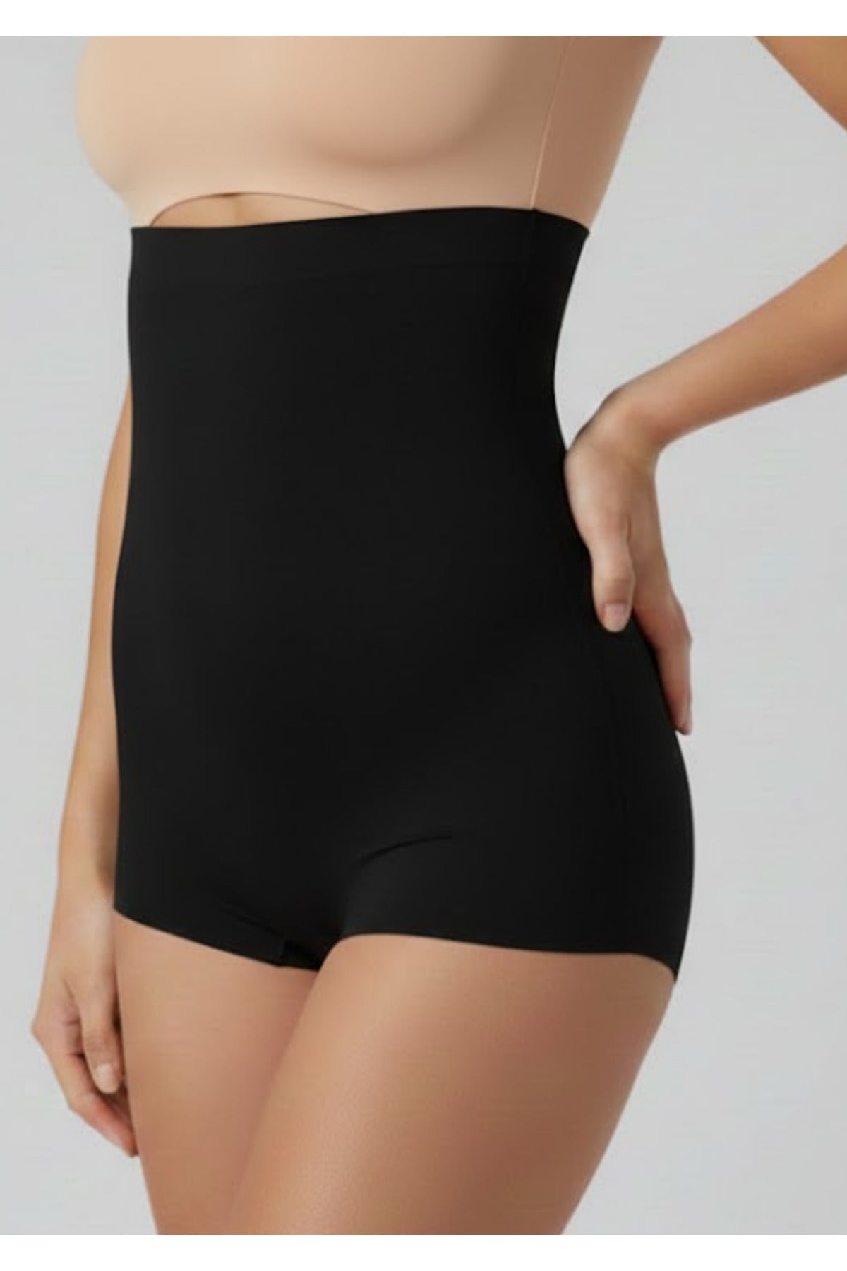Lazer Kesim İz Yapmayan Yüksek Bel Slip 2'li Korse - 1 Beden Şekillendirici Korse