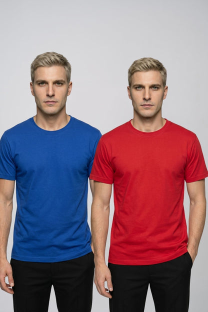 Avantajlı 2'li Paket Erkek Bisiklet Yaka Kısa Kollu Basic Tişört Günlük Spor T-Shirt Seti