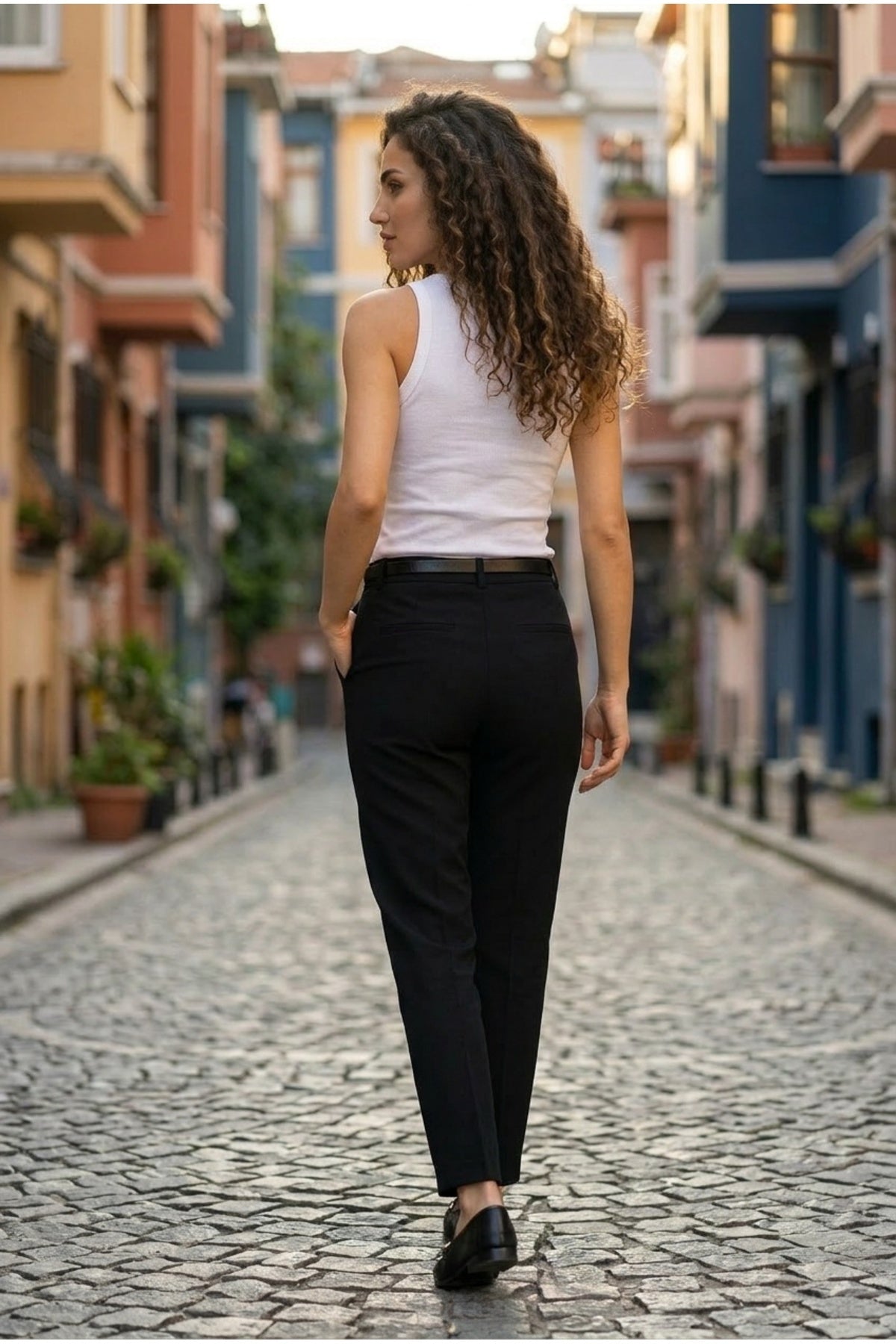 Kadın 2'li Paket Pamuklu Kaşkorse Kalın Askılı Bisiklet Yaka Önü Yazı Baskılı Esnek Dar Kesim Slim Fit Spor ve Günlük Atlet Seti