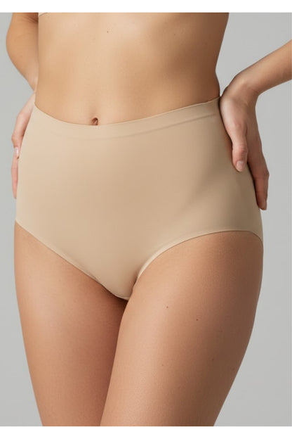 Lazer Kesim İz Yapmayan Yüksek Bel Slip 2'li Korse - Dikişsiz Toparlayıcı Korse Slip