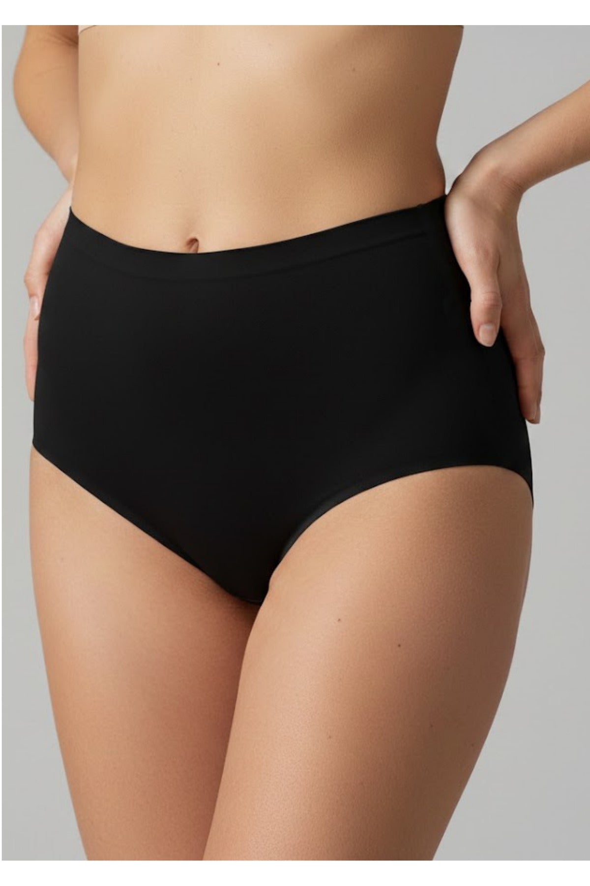 Lazer Kesim İz Yapmayan Yüksek Bel Slip 2'li Korse - Dikişsiz Toparlayıcı Korse Slip