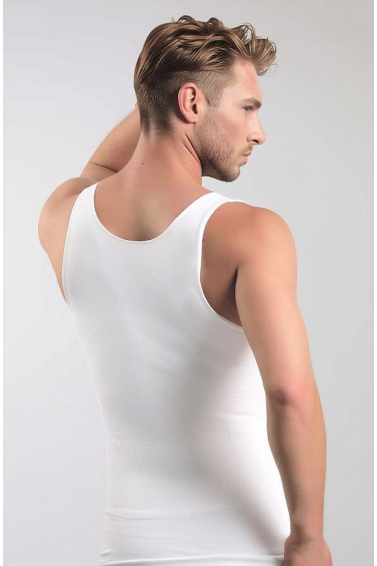 Baklava Desenli Sıkılaştırıcı Erkek Atlet Korse - Karın Bölgesi Şekillendirici Ve Toparlayıcı Atlet